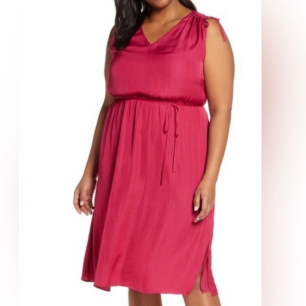 Vince Camuto Pink Silky Dress - Sz 3X - Picture 8 of 8